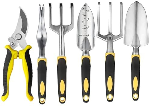 Gardening Pruning Shears Tools Set Rake Shovel Household Plant Tools Multifunctional Gardening for Loosening Soil and Transplant(Type 3)