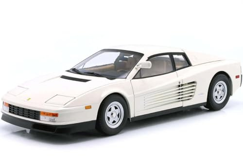 KK-Scale KKDC120203 - Ferrar. Testarossa Monospecchio Miami Vice US Version White 1984 with Opening Doors Hood and Headlights - maßstab 1/12 - Modellauto