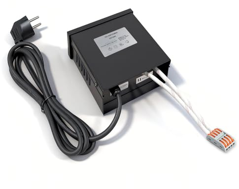 OSREE Transformador 105W, AC 220V a AC 12V, Transformador Impermeable con Enchufe, Apto para Luz LED para Piscina, PAR56 y Lámpara Halógena