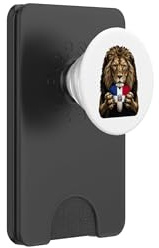 Dominican Republic Flag Heart Pride Heritage Lion Dominican PopSockets PopWallet for MagSafe