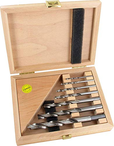 FAMAG Holzspiralbohrersatz 7-teilig D=3,4,5,6,8,10,12mm im Holzkasten