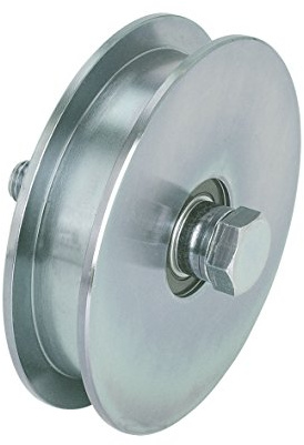 Roue Ø100 mm à rainurer en U avec 2 roulements, fond galet