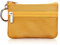 Dabbixx - Borsellino unisex, in similpelle, con cerniere e anello portachiavi, colore: giallo