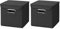 CM3 2 Stück Schwarz Faltbox 25 x 25 x 25 cm Aufbewahrungsbox faltbar, mit Deckel
