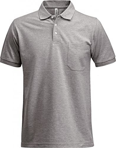 ACODE Poloshirt mit Brusttasche CODE 1721-910 Grau Melange - 3XL