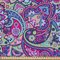 ABAKUHAUS Navy und Blush Gewebe als Meterware, Asiatisches Paisley, Schön Gewebten Stoff für Polster und Wohnaccessoires, 1M (148x100cm), Lila Blau