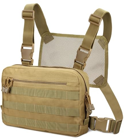 WYNEX Tactical Chest Rig Bag, Aufklärungskit-Taschen Combat EDC Front Pouch für Wargame