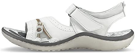 Krisbut Damen Riemchensandalen Sandale Glattleder Fußbett Bequem Freizeit uni Damen Schuhe