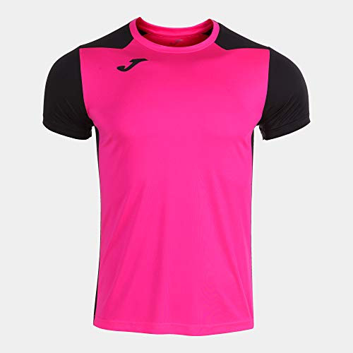 Joma T-Shirt Manches Courtes Record II Rose Fluor Noir, 102223.031.M