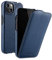 MELCKO Hülle passend für Apple iPhone 13 MINI (5,4 Zoll), Handyhülle mit beschichtetem Leder, Flip-Case, Schutzhülle klappbar, dünne Handy-Tasche, Slim Cover, Blau