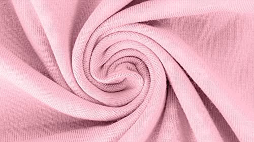 Jersey Baumwolljersey YARA Uni Meterware, 220g/m², Öko-Tex Standard 100, ab 0,5 m, Stoffe, 330g/lfm (Rose`-1011)