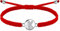 J.Endéar Pulsera Trenzada Hecha A Mano Letra Inicial K Mujer Niña Plata 925 Cadena de Filigrana Nombre Personalizado Joyería, Rojo