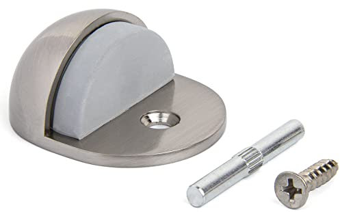 Türstopper Boden Schrauben APECS Türhalter mit Gummi Türpuffer Türstopper Edelstahl Boden klein für Türen 1 Stück