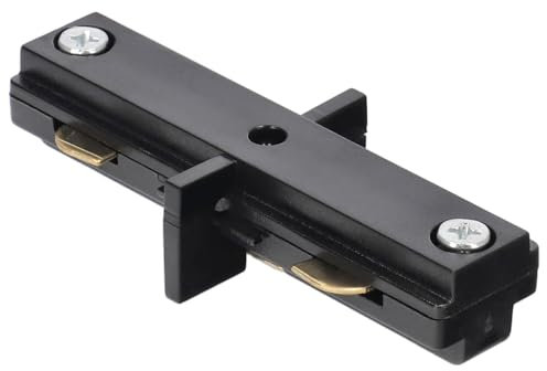 EDO Längsverbinder für Schiene System MEVA PRO I Connector Black Beleuchtungssystem Schienenbeleuchtung Schienensystem Stromschienen-Verbinder Gerade Schwarz
