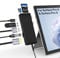 Station d'accueil Surface Pro 9, Adaptateur hub Surface Pro 9 avec LAN 100 Mbps, 4K HDMI, 100W USB-C, 2 USB 3.0, Audio 3.5mm, Lecteur de Cartes SD/TF pour Microsoft Surface Pro 11/10/9/X