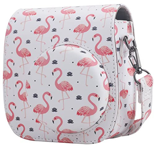 Frankmate Protective Case Compatible with Fujifilm Instax Mini 12 11 9 8 Instant Film Camera with Accessory Pocket and Adjustable Strap