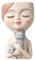 Tête Pots de Jardinière Pot de Fleur de Visage en Résine Mignon avec des Décorations Créatives de Drainage, Cadeau pour Femme, Homme, Bureau et Décor, Chat Blanc