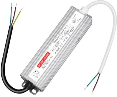 led trafo 12v 2A, IP67 Wasserdicht led transformator 12V 24w, trafo 230v auf 12V 2A, netzteil 12 v 24W für G4 GU5.3 MR11 MR16, Nicht Dimmbar, kein Flimmern, Kein Rauschen