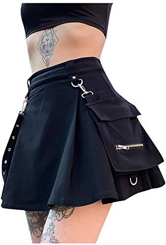 Damen Elegant Kleider Unregelmäßiger Stree Frauen A-Linie Rock-Punkgürtel im Stil der Taille Der Längste Film