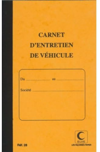 Lot de 5 Carnet Entretien du véhicule - 13x21 - 32 p.