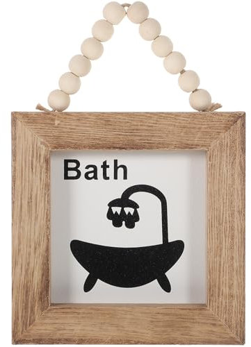 MAGICLULU Señal De Baño Placa Masculina Femenina Placa De Baño Divertida Placa De Baño Letrero De Baño 3d Colgando Letrero De Baño Rústico Madera Insignia Masculino Hombre
