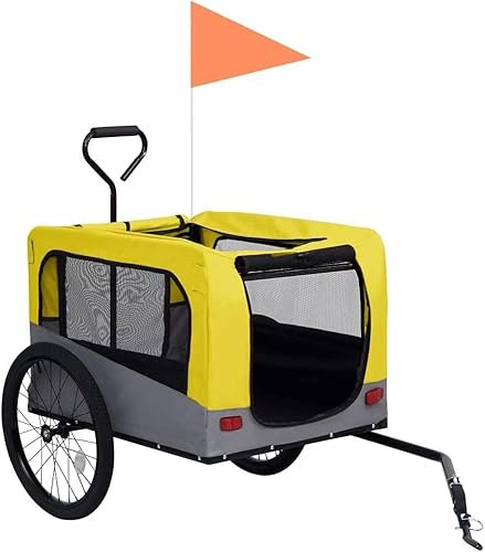 Fahrrad anhänger Fahrradanhänger for Kleinkinder, Kinder, Umwandelbar In Kinderwagen, Jogger, 2-in-1-Überdachung, Universelle Fahrradkupplung, Klapprahmen, Haustieranhänger for Kleine Und Große Hunde