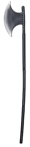 Fake Plastic Black Axe Long Handle Spooky Scream Halloween Scary Fancy Dress Party Prop