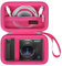 Canboc Carrying Case for Sony ZV-1 Digital Camera for Content Creators, Sony ZV1 Vlogging Camera Bag, Zipper Mesh Pocket fits USB Cable, Batteries, Rosered