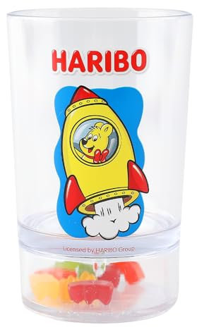 DO'HOME HARIBO Goldbear Tasse – Lustige Tasse mit Goldbär-Charms im Inneren, Geschenkidee für Haribo Süßigkeitenliebhaber, Kinder, Freunde, Erwachsene und Kollegen, BPA-freier Trinkbecher, 200 ml,
