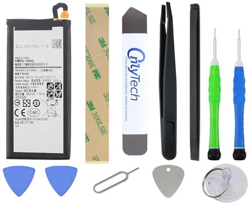 OnlyTech - Reparatur-Set für Samsung Galaxy A5 2017 SM-A520F – 3000 mAh – mit 10 Werkzeugen und Klebstoff