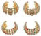 Set of 2 Pair Designer Bangles God Goddess Set for Laddu Gopal/Devi Maa/Radha Krishna Haar Sringar Set Deities jewellary Set for All God Idol Statue(Size:-0,Color:-Multicolor, White &Golden)