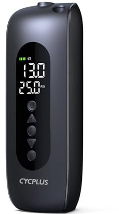 CYCPLUS Luftpumpe,12V DC/AC 2-in-1 Reifeninflator, Max I50PSI Automatische Abschaltung Elektrischer Kompressor Tragbar Fahrradpumpe Mini Reifenpumpee, 2X schnelles Aufpumpen für Autos