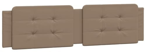 vidaXL Kissen für Kopfteil Zadar, Wandpolster Polsterpaneel Bettkopfteil, Rückenkissen Polsterkopfteil Wandkissen Schlafzimmer, Cappuccino-Braun 200cm Kunstleder