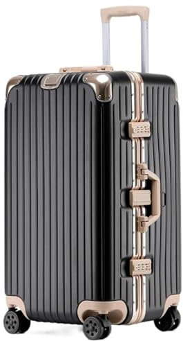 ASHSDI Koffer Reisekoffer Trolley Hartschale Mit Aluminiumrahmen, Spinnerrädern, TSA-Schloss, Handgepäck Mit Hoher Kapazität Boardcase Handgepäck (Color : B, Size : 28in)