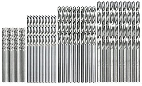 LIGUSTRUM Juego de 40 brocas en espiral, 0,5 mm - 2,0 mm para metal, acero inoxidable, brocas pequeñas