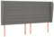 QJBSAVVA Kopfteile Kopfenden Headboard Bett Rückwand - Kopfteil mit Ohren Dunkelgrau 203x23x118/128 cm Stoff für Bett Dekoration Schlafzimmer Gästezimmer