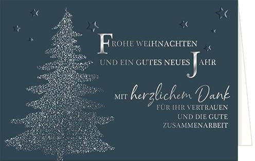 Hanra Weihnachtskarte um Mitarbeitern zu Danken, Weihnachten, Premium Grußkarte, Weihnachtskarte, Geschäftlich