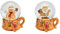 2 nostalgische Mini-Schneekugeln mit Weihnachtsbäckerei Lebkuchen Weihnachtswaffel, Durchmesser 45mm, 230-10039827ab