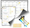 SB® Pack Calendario Magnetico Nevera Mensual A3 + Planificador Semanal A4 para Nevera + 4 Rotuladores Premium + 55 Stikers| Pizarras Magneticas Nevera, el Mejor Planificador Mensual (A3+A4)