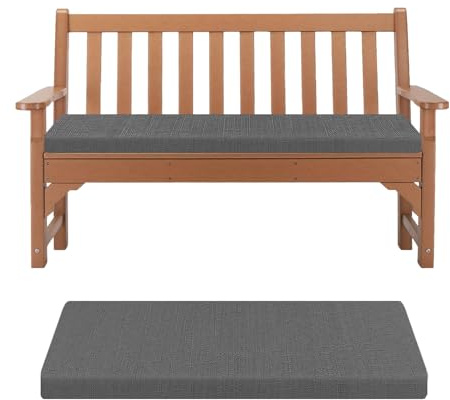 Kimgull Bankauflage Sitzkissen Bank Auflage Ersatzpolster Schwamm Bankkissen Mit Reißverschluss Abnehmbarem Schlippabsicher Stuhlkissen Für Schaukeln Fensterbank (140X45X8CM Dunkelgrau)