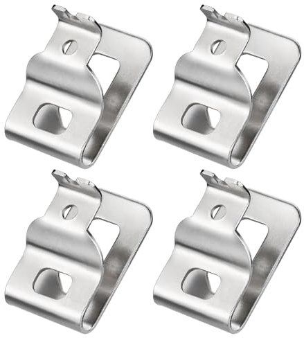 Belt Clips for Dewalt, 4pcs 304 Stainless Steel Drill Clips Tool Hooks with Screws for N268241 N086039 Compatible with 20V Power Tools for DCD980 DCD980L2 DCD985L2 DCD985