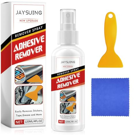 Aufkleberentferner,Klebereste Entferner,Sekundenkleber Entferner,Klebereste Entferner Fensterrahmen,Lebstoffentferner Mit Schaber,der Aufkleber und Etiketten effektiv von Oberflächen Entfernt(120ml)