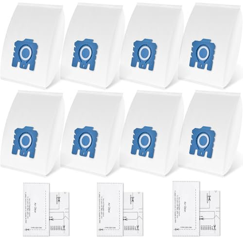 8 Stück AirClean 3D Efficiency C3 Staubsaugerbeutel für Miele GN Staubsaugerbeutel, kompatibel mit Complete C2, Classic C1, S227 S240 S270 S400 S400i S600 S2 S5 S8 Serie