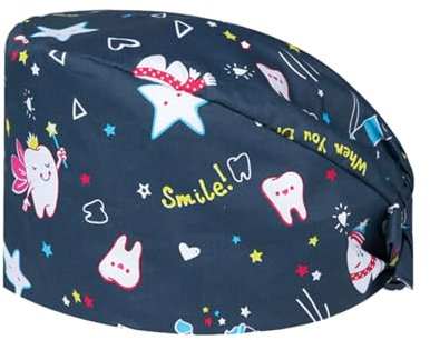 THXFUNAREA Cuffie Chirurgiche, Cappelli Scrub Cotone, Cappello Bouffant Regolabil con Fascia Sudore Cappelli da Lavoro Unisex Adatto a Medici dentista Chef Cuffie da Doccia