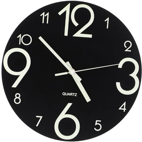 FUTUREORYY Leuchtende Katzenform Wanduhr aus Holz Kreative Wanddekoration für Wohnzimmer Schlafzimmer und Nachtlichtfunktion Batteriefrei Stilvolles Design für Heimdekoration