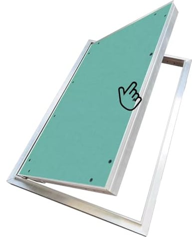 Genérico Trampilla Pladur Panel De Acceso para Pladur Pintable 30x50 40x60 60x100 80x130, Apertura por Empuje - Trampilla De Servicio Empotrada para Baños, Edificios De Oficinas(60x80cm)