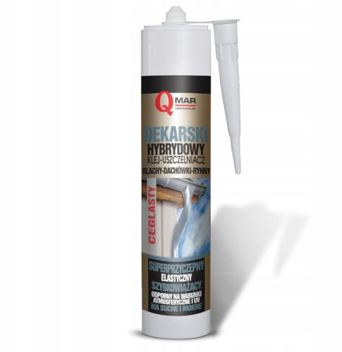 QMAR Dach Dichtstoff Silikon 290 ml – Dachabdichtungsdichtstoff elastischer Polymer-Kleb- und Dichtstoff, UV- und witterungsbeständig, für Dachziegel, Dachrinnen und Blechverkleidungen (Rot)
