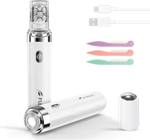 Epilierer Damen, 2-in-1 Gesichtshaarentferner für Frauen, Schmerzloser Gesichtsrasierer Frauen, Mit 2 Austauschbaren Köpfen & LED-Licht, USB-aufladbar, Geeignet für Gesicht, Kinn & Arme