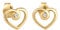 Elli DIAMONDS Ohrringe Damen Ohrstecker Herz Liebe mit Diamant (0.03 ct.) in 585 Gelbgold