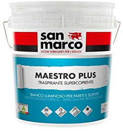 Maestro Plus Idropittura Traspirante Supercoprente Per Interni Rapida Essiccazione (4 LT)